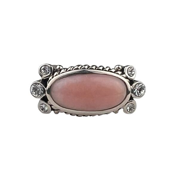 Barse Sterling Silver Ring Rose Quartz Stone Size 6 - Picture 1 of 12